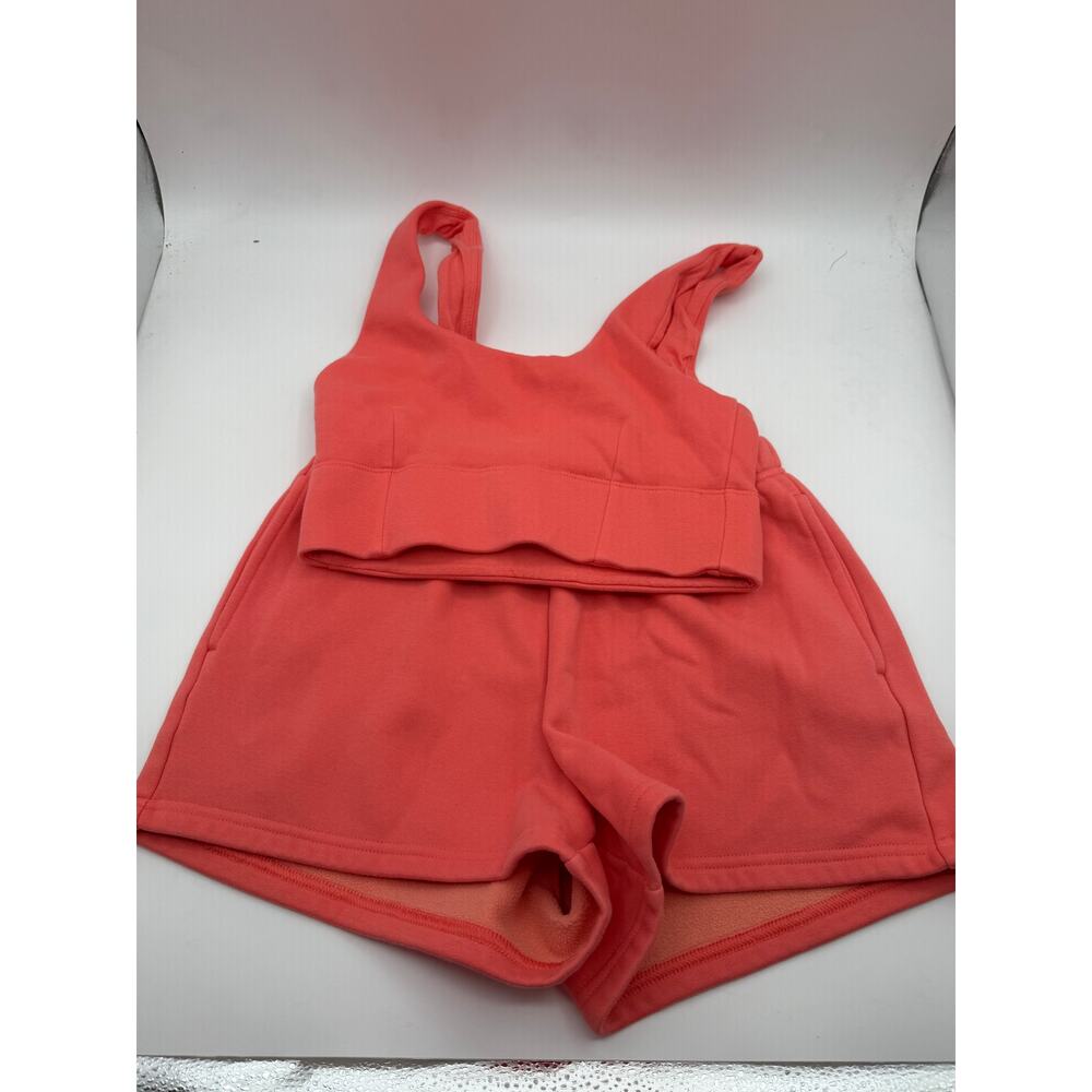 Fabletics Coral Sports Bra Tank Top - Bright Coral
